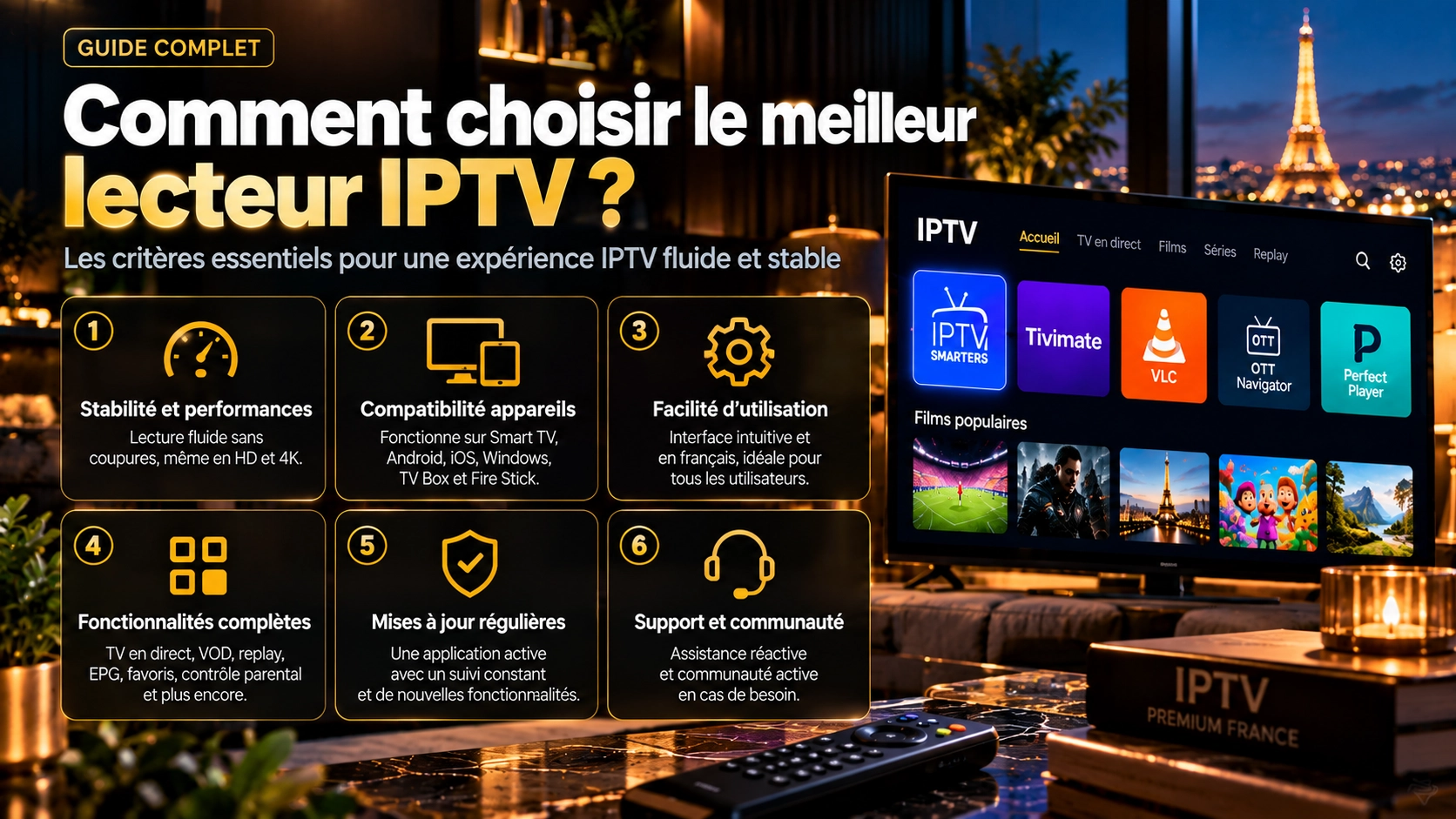 Critères pour choisir le meilleur lecteur IPTV